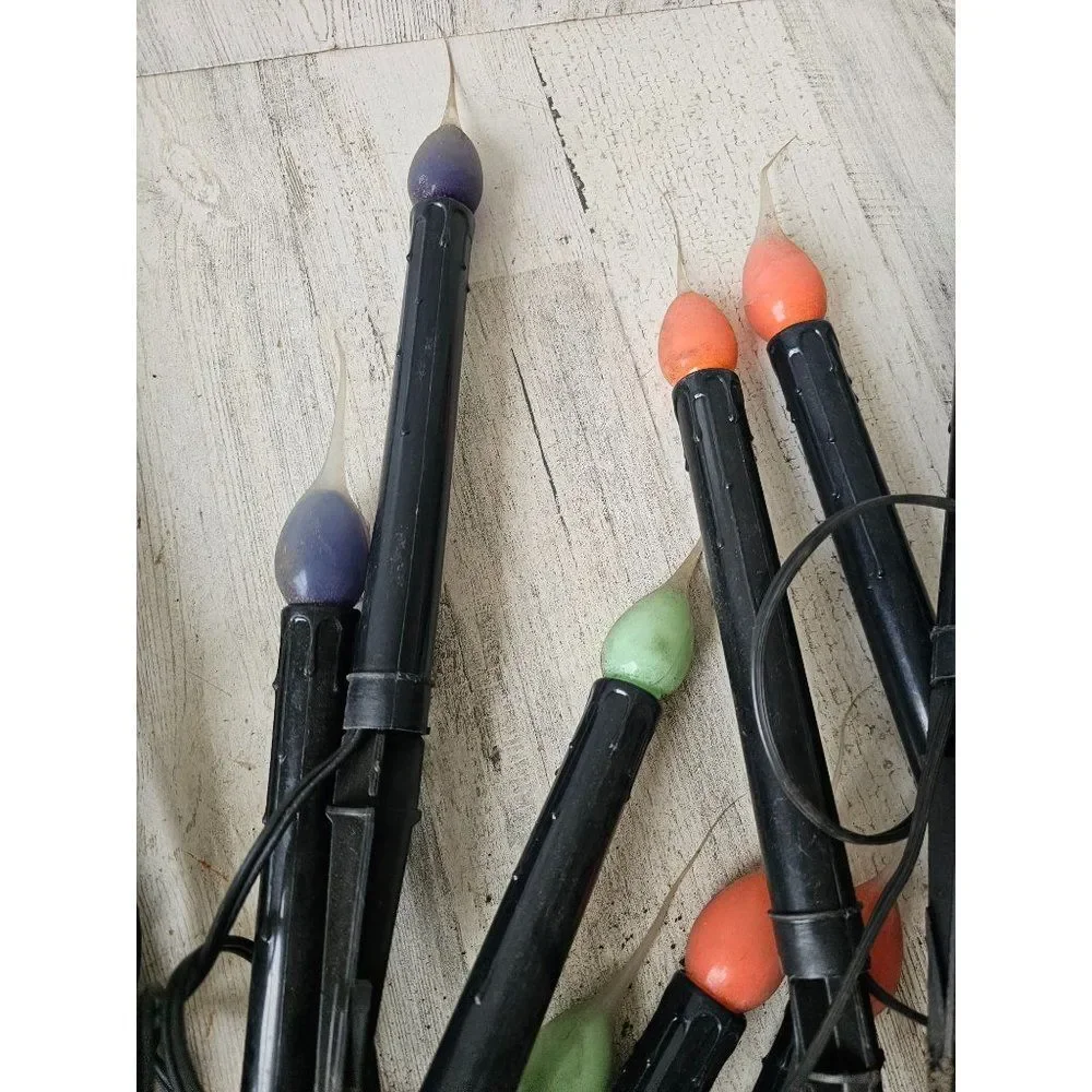 Vintage candle stake Halloween‎ light up pathway set vintage